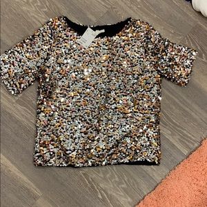 Gold and silver sparkly top from forever 21